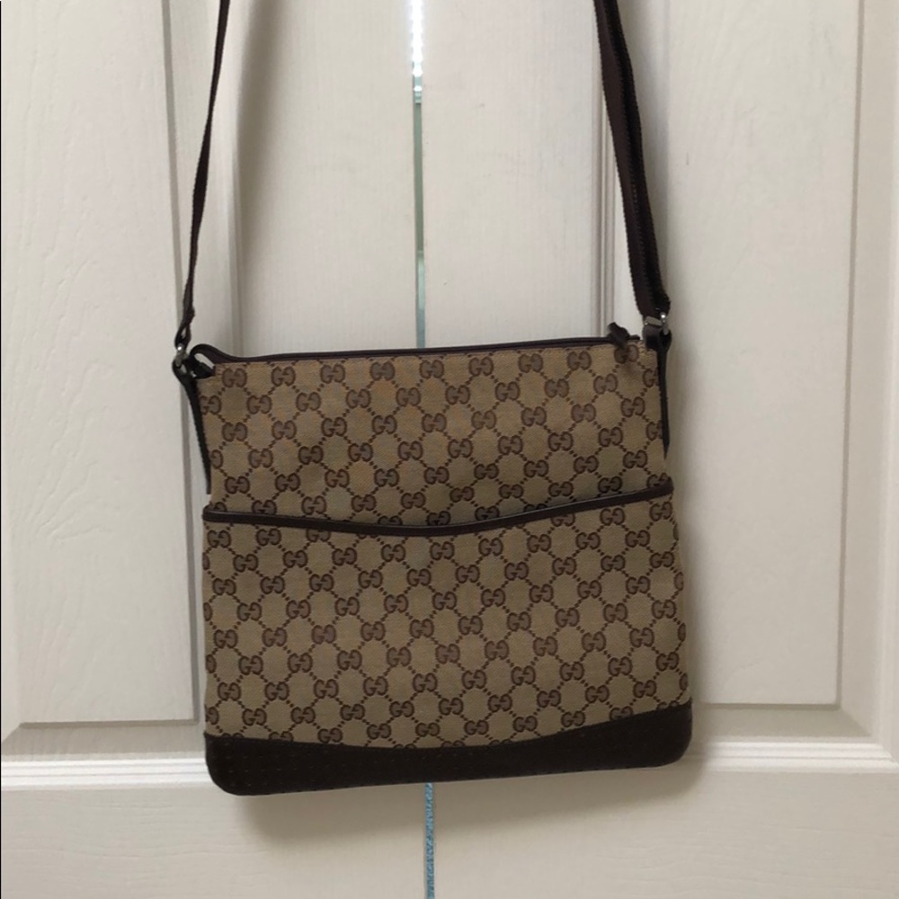 Authentic Gucci monogram crossbody purse